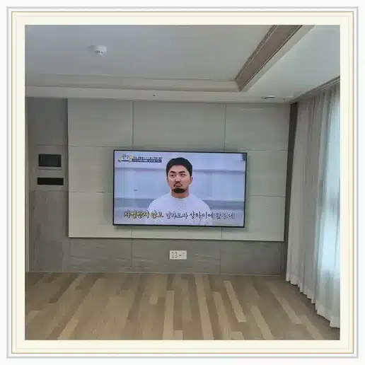 롯데캐슬천지인 벽걸이티비 설치 상담 참고 사진 1